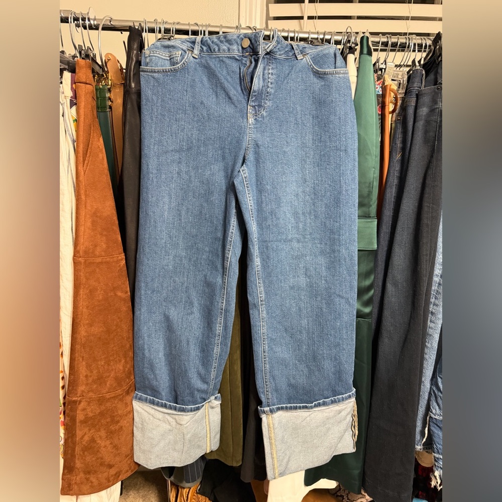 Gianni Bini Light Blue Denim Jeans with wide cuff - Size 28